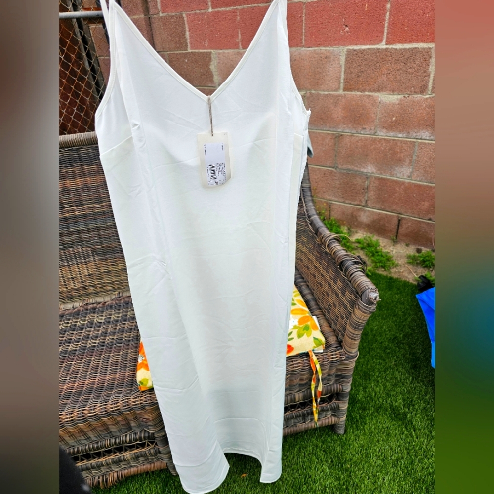 White slip dress